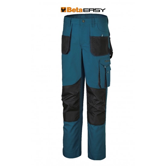 КОД:079000607 / 7900P XXXXL - Работен панталон Easy с много джобове, петролено син / 7900P XXXXL от Beta категория Работни панталони от Beta-Tools.bg