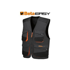 7907G - Работен елек Easy с много джобове, сив