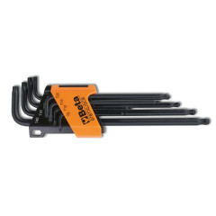 97BTXL/SC8 - К-т от 8 бр. Г-образни ключове TORX със сферична глава удължени в държач