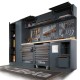 КОД:045000022 / C45PRO BW - Работен кабинет с дървен работен плот / C45PRO BW от Beta категория Сервизни мебели и обзавеждане от Beta-Tools.bg