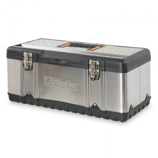 КОД:021170502 / CP17L - Кутия за инструменти от неръждаема стоманена ламарина и пластмаса, с подвижна тава / CP17L от Beta категория Куфари, чанти и кутии за инструменти Beta от Beta-Tools.bg