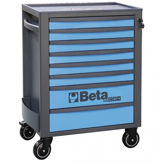 КОД:024004086 / RSC24/8-B - Количка за инструменти с 8 чекмеджета, синя-антрацит / RSC24/8-B от Beta категория Колички и шкафове за инструменти от Beta-Tools.bg